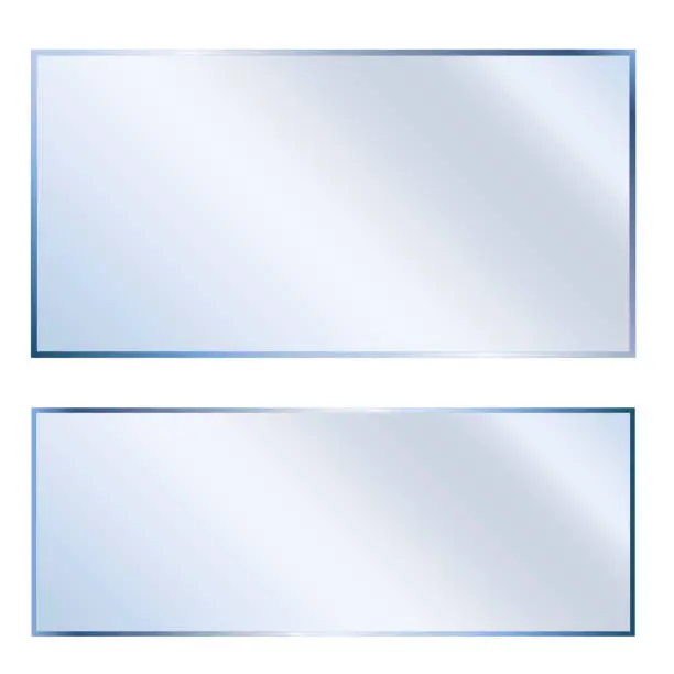 Vector illustration of Glossy, white glass. Background, transparent texture. Clean, empty plastic. Vector image. Stock Photo.