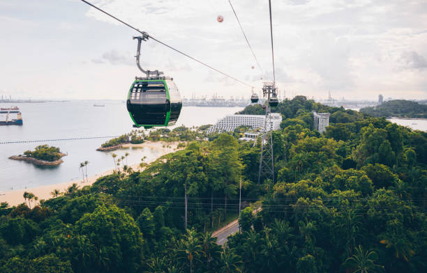 istock Cableway trip in Sentosa Island, Singapore 1254721317