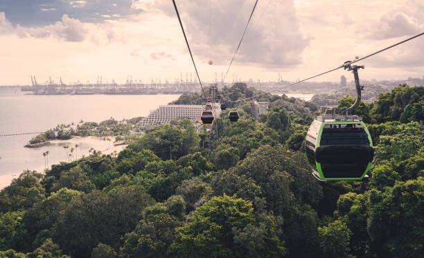 istock Cableway trip in Sentosa Island, Singapore 1254721322