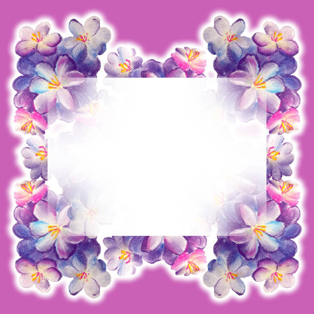 istock abstract floral composition in mauve tones with a copy space white rectangle in the center 1254723781
