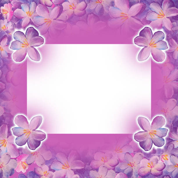 istock abstract floral composition in mauve tones with a copy space white rectangle in the center 1254723787