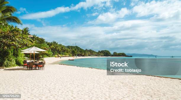 White Sand Paradise Beach In Boracay Philippines Stock Photo - Download Image Now - Beach, Boracay, Philippines