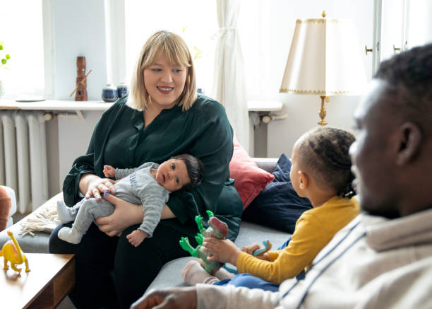 istock Parents with children at home 1254725400