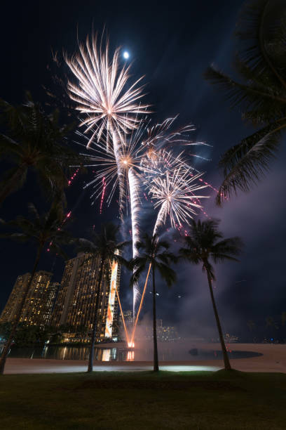 istock New Year's fireworks on Waikiki Beach 1254725655