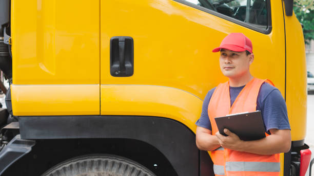 istock Professional truck driver to transport 1254726833
