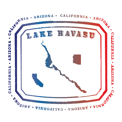 Lake Havasu Vintage Travel Stamp