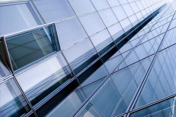 istock Futuristic Refleflections in Glass and Steel 1254734600