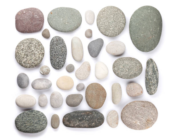istock Set of various sea stones. Isolated 1254738787