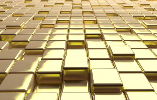 istock Abstract geometric shape of white cubes 3d render background 1254746655