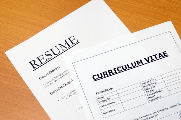 istock Resume and curriculum vitae 1254747867