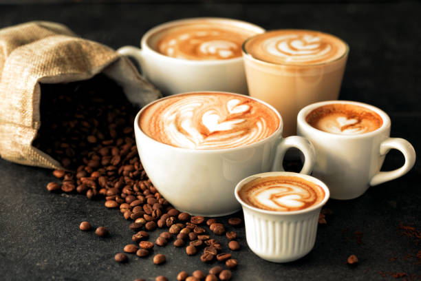 istock Espressos espressing  in artistic latte form 1254748746