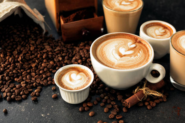 istock Pour latte art motives in espresso cups 1254748842