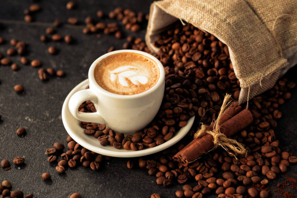 istock Tidal wave of coffee beans advancing 1254749241