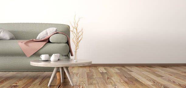 istock Interior design of modern living room with sofa 3d rendering 1254749555