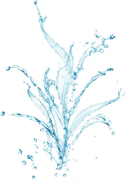 Photo of composite image of water splashes