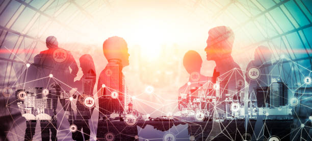istock Creative image of many business people conference group meeting 1254758034