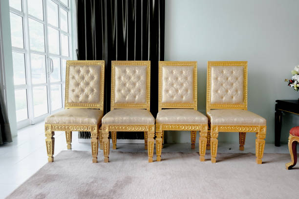 istock Vintage chairs interior decoration in meeting room. 1254759201