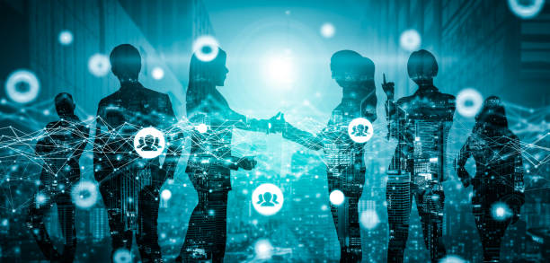 istock Creative image of many business people conference group meeting 1254759770