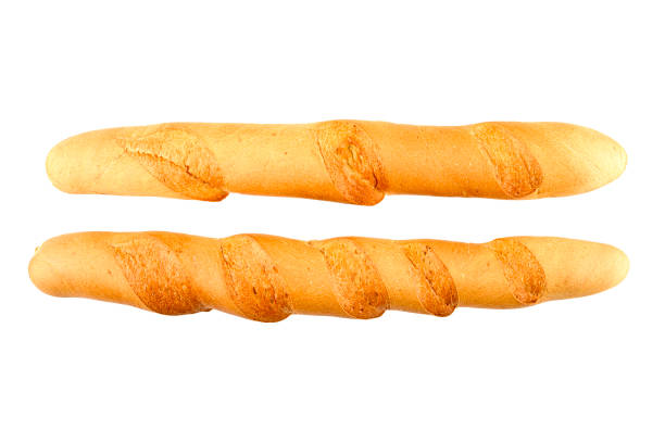 istock Two long baguettes on an isolated background 1254761289
