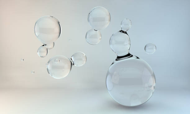 gouttes d’eau - sphere glass bubble three dimensional shape photos et images de collection