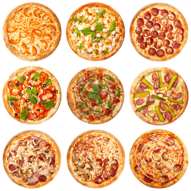 istock Set of nine different kind of pizza 1254768247