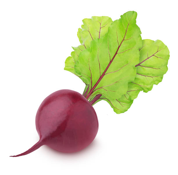 istock Fresh whole beet with leaves isolated on a white background. 1254770249