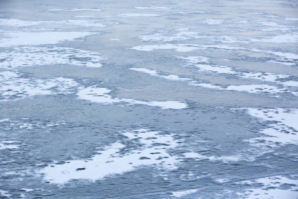 Photo of Surface of a frozen lake