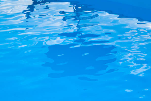 Swimming pool pattern and texture, summertime and empty pool, vacation and holiday, water background.