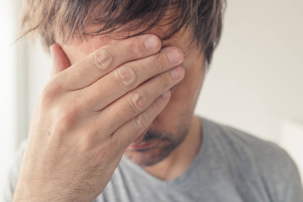 istock Man with headache,viral infection symptoms 1254773058