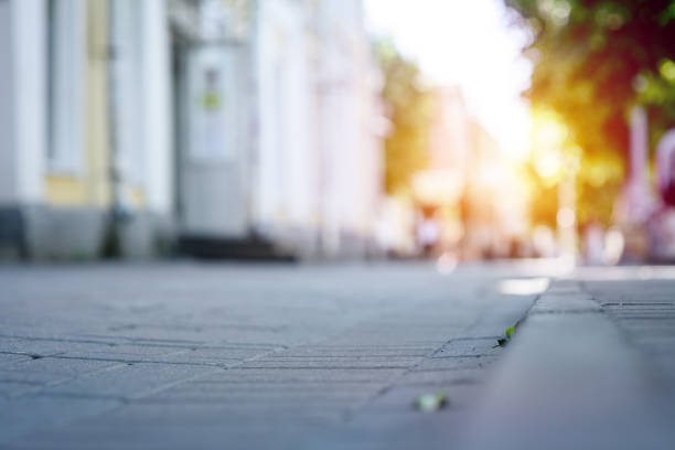 istock An empty square in the city is a soft focus. Sunny. 1254775475