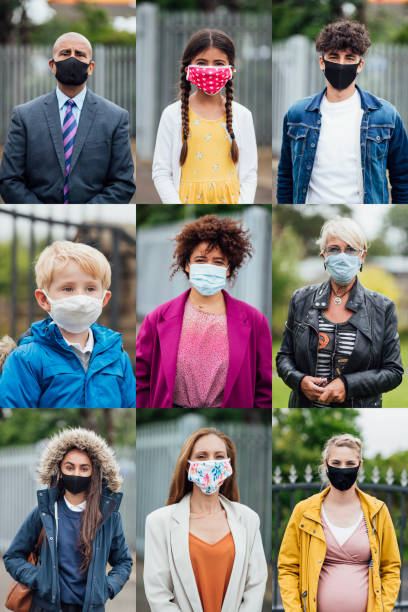 istock Everyday People Wearing Face Masks Collage 1254775498