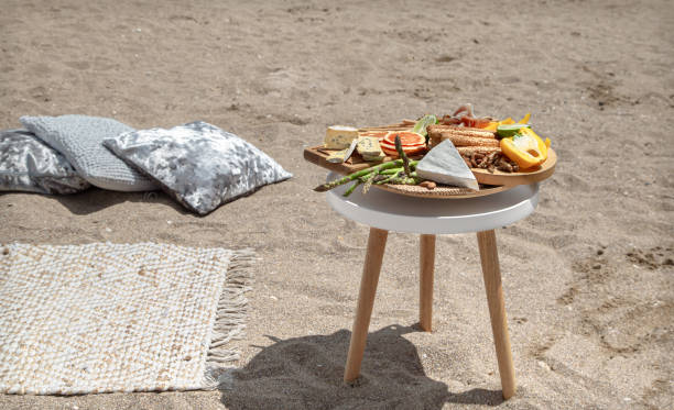 istock Summer beautiful romantic picnic by the sea 1254782092