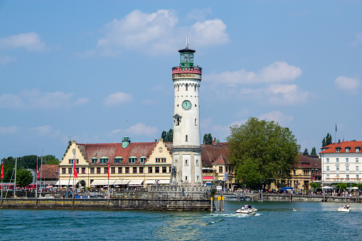 Harbour in Lindau on Lake Constance