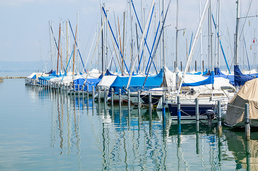 Sailboats in the harbour