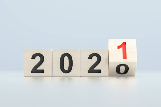 nowy rok 2021 - year block cube new years eve zdjęcia i obrazy z banku zdjęć