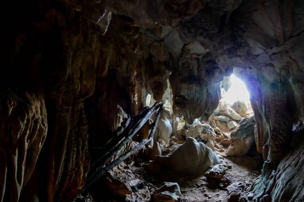 istock inside cave, digital photo picture as a background 1254787799