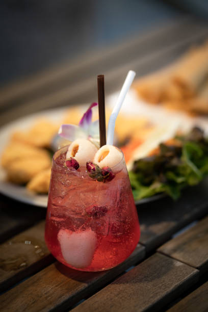 istock A glass of lychee mocktail - Beverage and drink. 1254793866