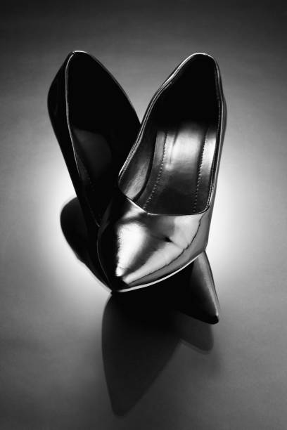 istock Black high heeled shoes 1254797243