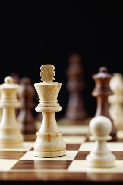 istock Chess pieces of King and pawn 1254797603