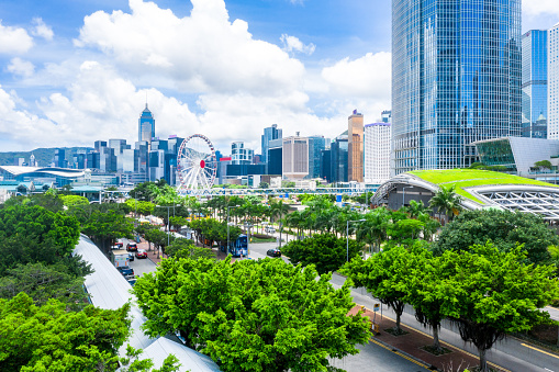 A beautiful seascape view with Wenzhou city in China