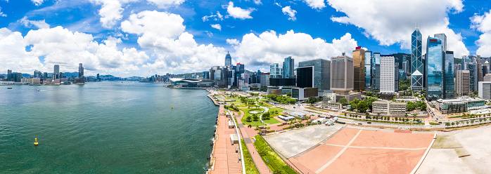 View of Hong Kong island coastline