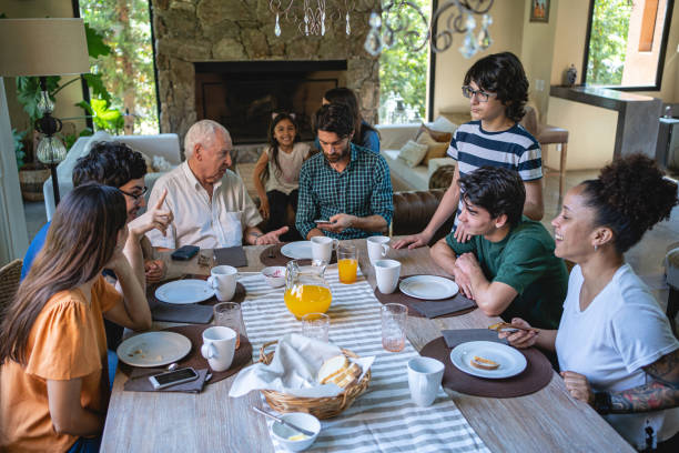 istock Latin ethnicity family bonding during breakfast 1254805539