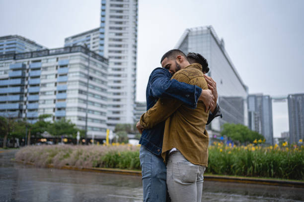 istock Little rain can't stop our strong love 1254805734