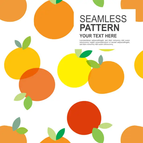 Vector illustration of Colourful orange pattern template