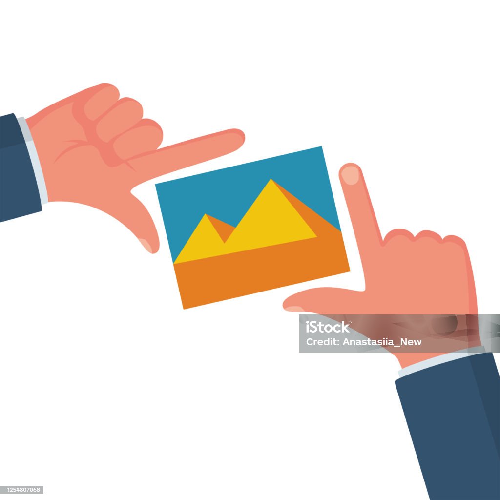 Hand Frame Vector Image Hand Frame Isolated On White Background Stock Illustration - Download ...
