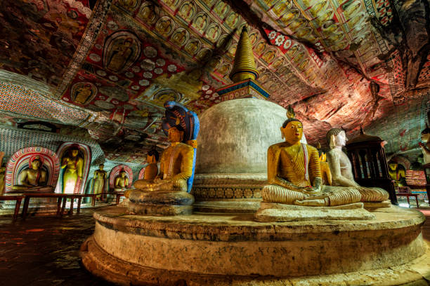 istock Buddha statue inside Dambulla cave temple, Sri Lanka 1254808084