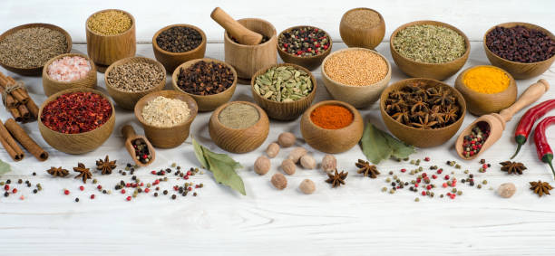 istock Set of various spices and herbs 1254810233