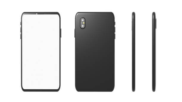 istock High Resolution 3D Rendered Isolated Smartphone with Modern Design and White Screen on the white background All View (Front, Back, Right, Left) 1254812402