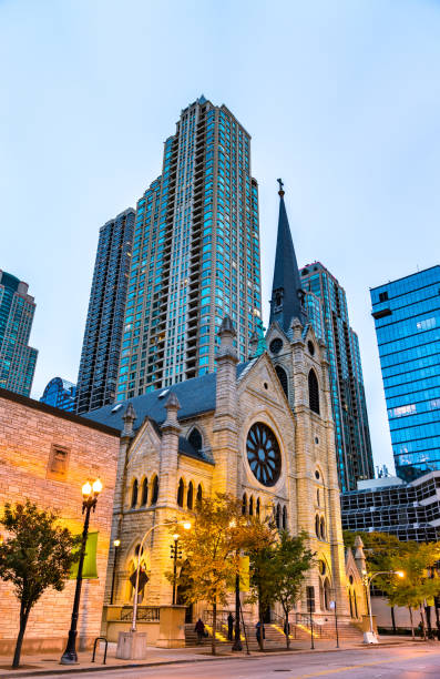 istock Holy Name Cathedral in Chicago, USA 1254813342