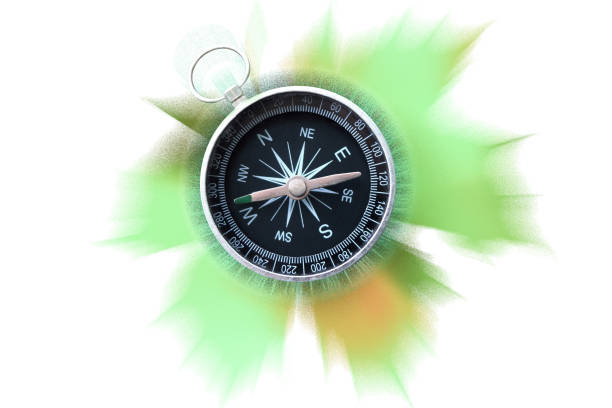 istock round compass on on background of yellow autumn maple leaf 1254814629